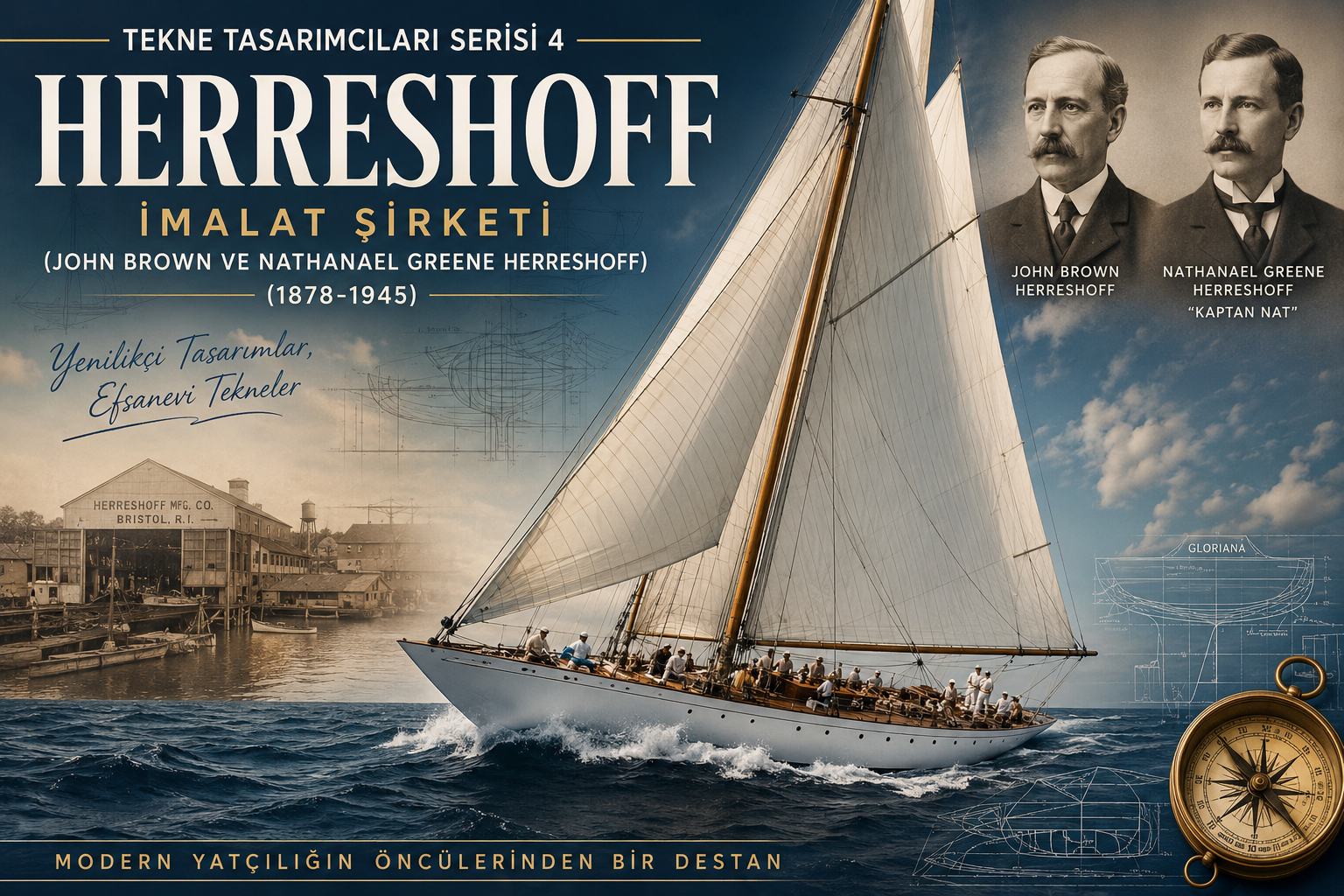 Herreshoff İmalat Şirketi (John Brown ve Nathanael Greene Herreshoff) (1878-1945)